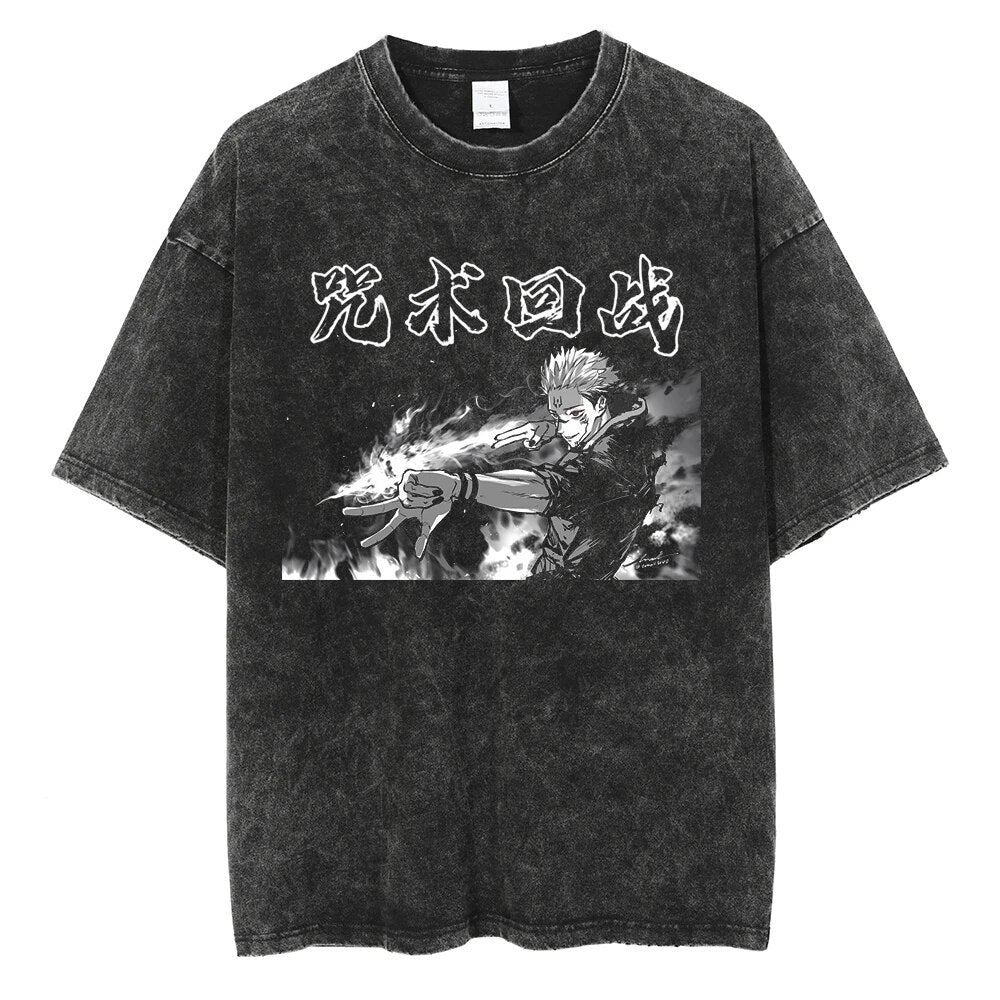 Sukuna Flaming Arrow Vintage Tee – Saikyo Wear