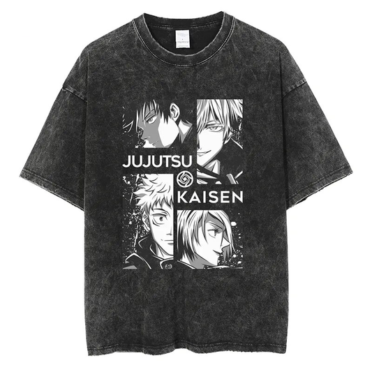 Jujutsu Kaisen Main Characters Vintage Tee