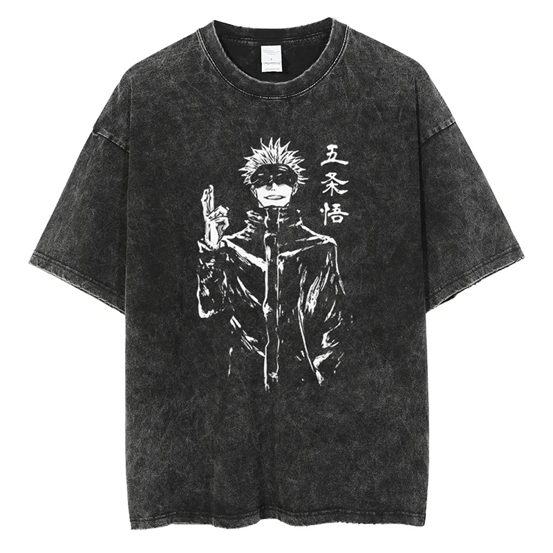 Gojo Satoru Minimalistic Vintage Tee – Saikyo Wear